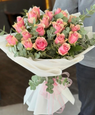 20 Pembe Gül Buketi